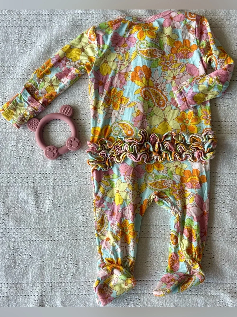 Baby Girl Bundle 0–3M | Bamboo + Knit Rose Set - Picture 4 of 7